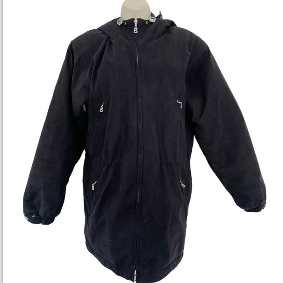 Bogner Woman's Sz 6 Black Faux Suede Quilted Lined Winter Jacket Coat - Picture 1 of 12